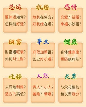 科普展现:运势测算（方位运势测算）