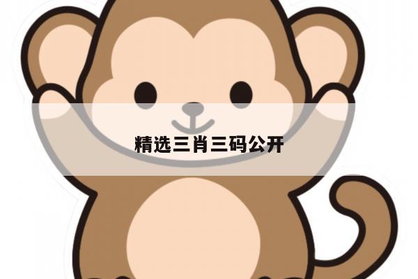 精选三肖三码公开