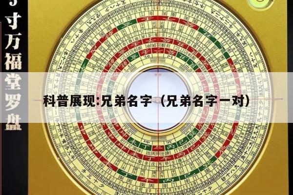 科普展现:兄弟名字（兄弟名字一对）