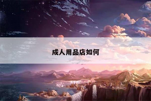 成人用品店如何